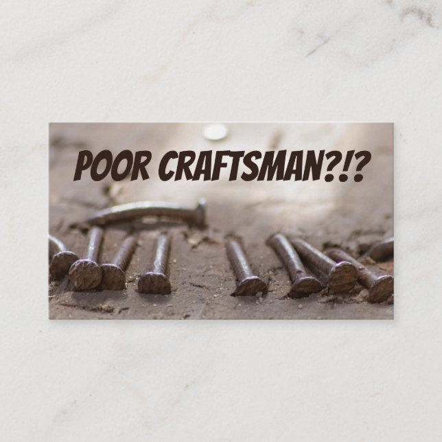 Lustigt hantverkare hjälper specialister visitkort (Framsida)