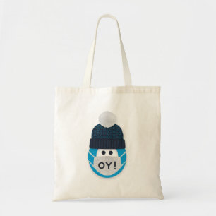 Lustigt Hanukkah Helgdag Mask Character Oy! Tygkasse