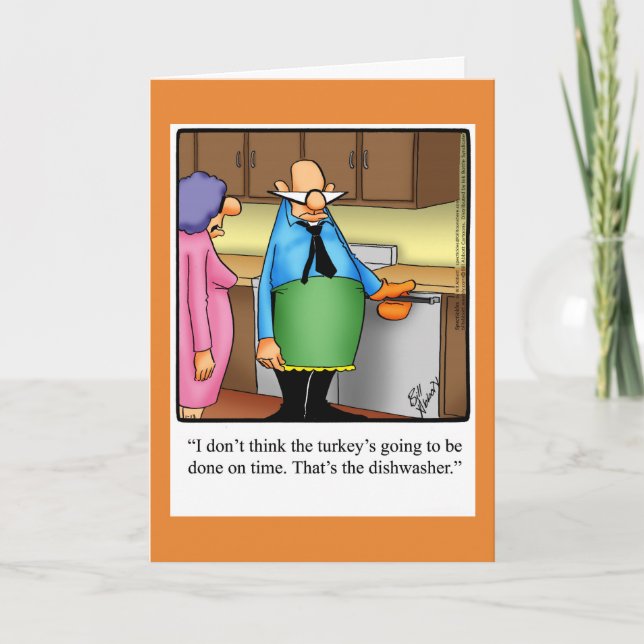 lustigt Happy thanksgiving Humor-kreditkort Kort (Framsida)