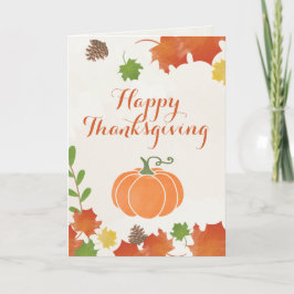 Lustigt Happy thanksgiving Pumpkin-hälsningskort Meddelande