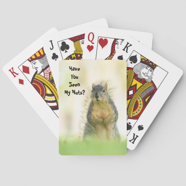 Lustigt har du sett mina Nöt-ekorrar spela upp kor Casinokort (Baksidan)