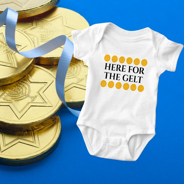 Lustigt här för Gelt, judisk Helgdag Hanukkah T Shirt (Skapare uppladdad)