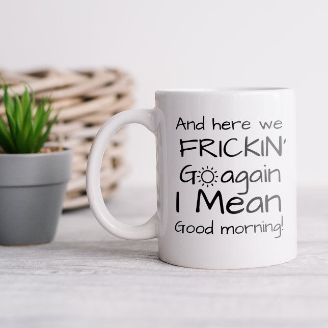 Lustigt här går vi tillbaka till kaffe Mugg (Skapare uppladdad)