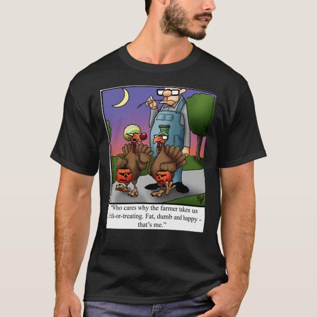 Lustigt hårkors Halloween Trock eller Treme T Shirt (Framsida)