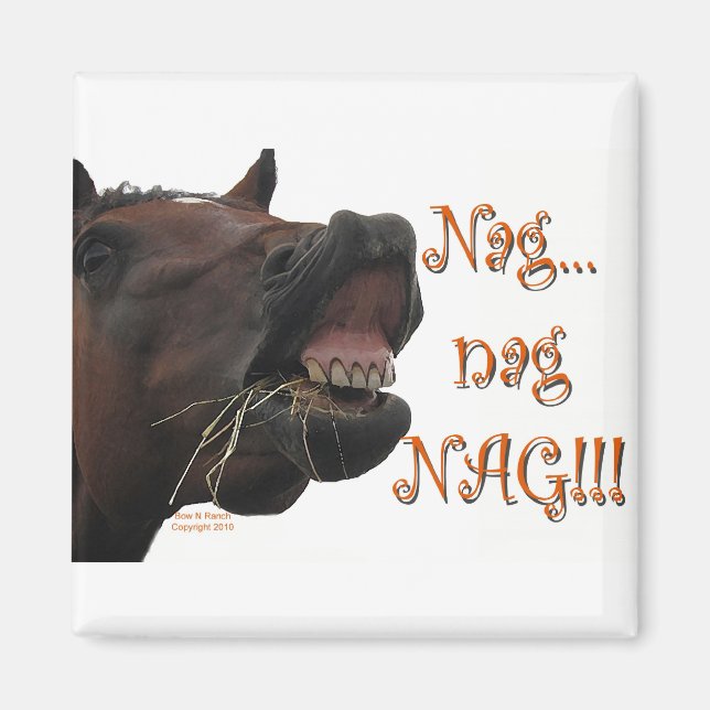 Lustigt häst: Nag, nag, nag Magnet (Framsidan)