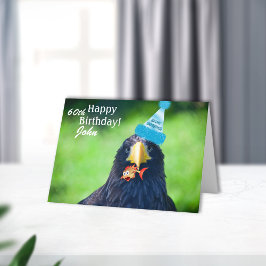 Lustigt havshawk Bird・ Grattis på födelsedagen Kort