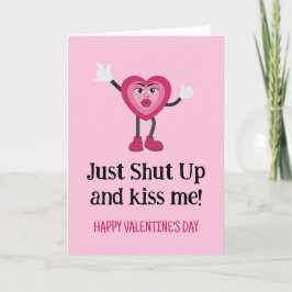 Lustigt Heart-käft och Kiss Me-Valentineser kort