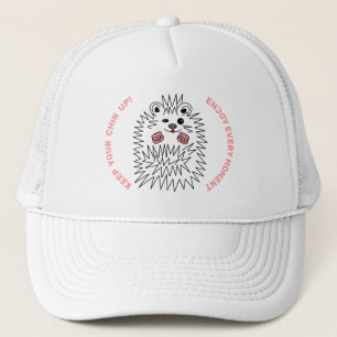 Lustigt Hedgehog. Behålla upp ditt chin! Anpassade Keps
