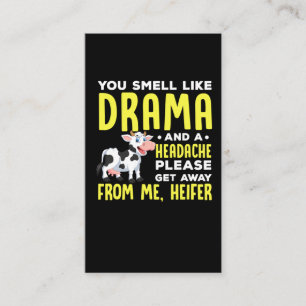 Lustigt Heifer Humor Sarkastic People Drama Visitkort