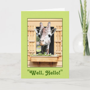 Lustigt Hej Giraffe Greeting Card Kort