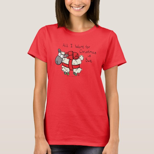 Lustigt Helgdag Tecknad för julljalepar T Shirt (Framsida)