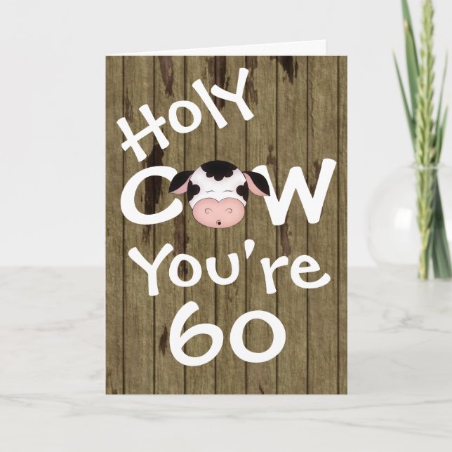 Lustigt Heliga Cow Du är 60 humoristiska födelseda Kort (Framsida)