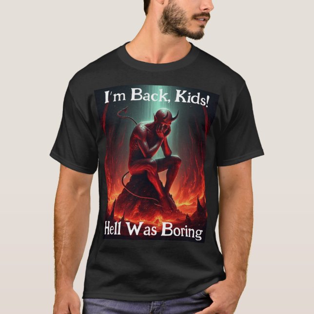 Lustigt "helvetet strandade" t shirt (Framsida)