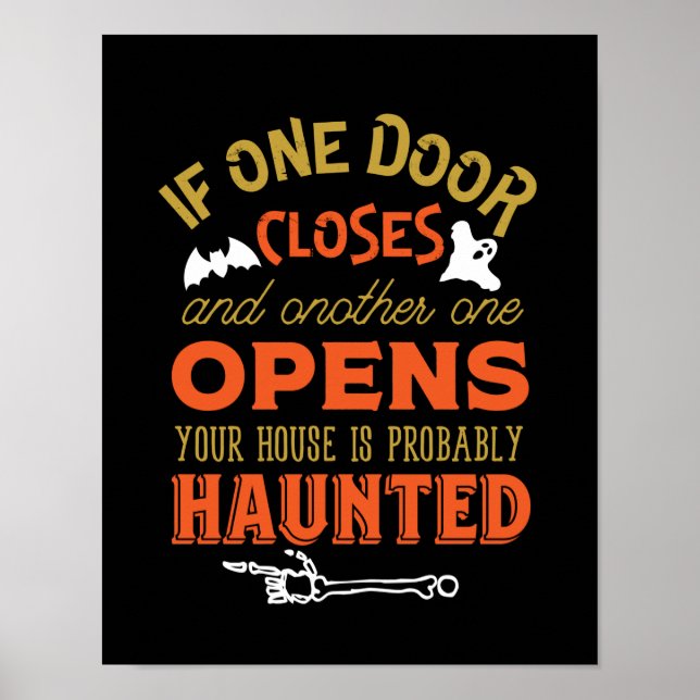 Lustigt hemsökt husinspirationsoffert Halloween Poster (Framsidan)