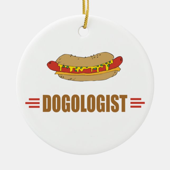 Lustigt Hett, Hund Julgransprydnad Keramik (Framsidan)