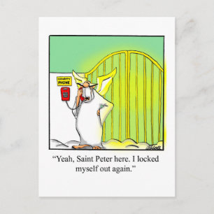 Lustigt Himmelskt Humor-vykort Vykort