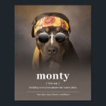 Lustigt Hippie Hund Porträtt - Lägg till Hund Namn Poster<br><div class="desc">Lägg till din hund namn i den här underbara Hippie Hund poster! Den här anpassningsbarna pet porträtt är perfektens sätt att visa din valp lite kärlek. Roligten,  återutformningen gör att hund älskare leker. Lägg till hårigets väns namn till grund-poster.</div>