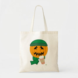 Lustigt Hipster Jack-o-lantern Halloween Art Tygkasse