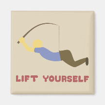 Lustigt "Hiss Yourself" Man med fiskningspapel
