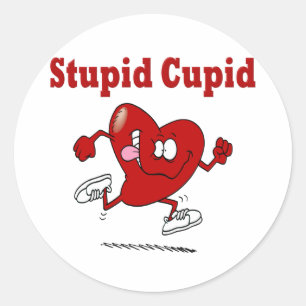 Lustigt hjärta från Cupid Runt Klistermärke