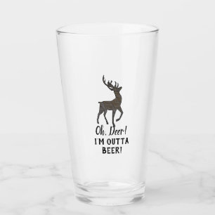 Lustigt Hjort Cute Beer Pun Buck Manar Glaskopp