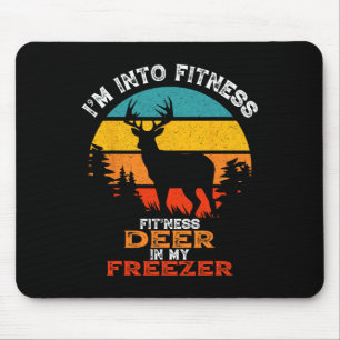 Lustigt Hjort Hunting Jag är i Fitness Hjort Freez Musmatta