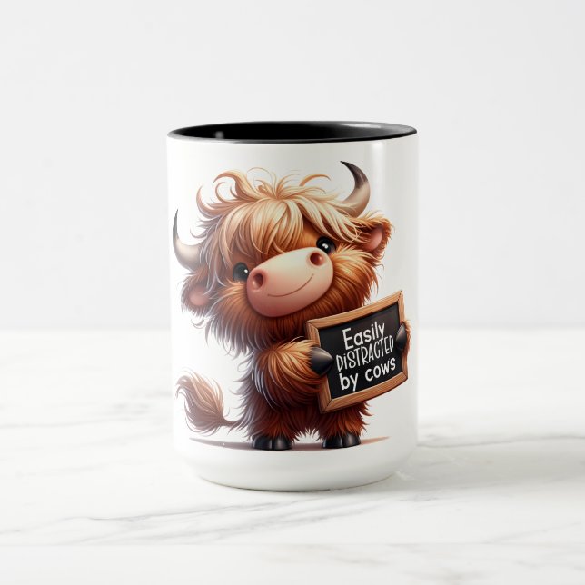 Lustigt Hölland Cow på polisdisken. Mugg (Center)