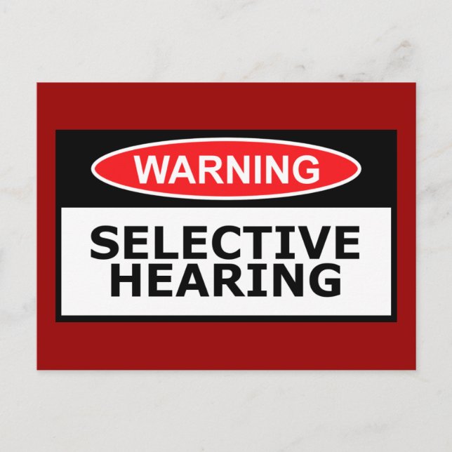 Lustigt hörande vykort (Framsida)