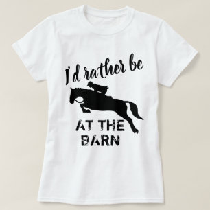 Lustigt Horse Shirt.. Jag skulle hellre vara på Ba T Shirt