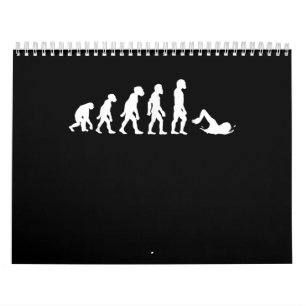 Lustigt humant simmande evolutionssvimmer-Simma Kalender