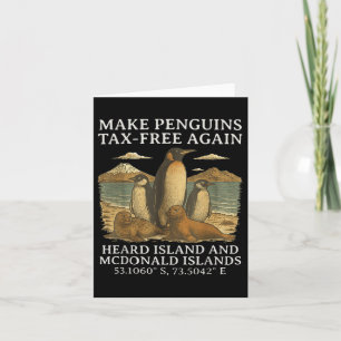 Lustigt Humor Sarcastic Penguin make Penguin Tax-f Kort