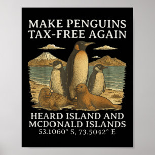 Lustigt Humor Sarcastic Penguin make Penguin Tax-f Poster