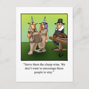 Lustigt Humor vykort för Thanksgiving