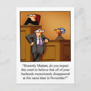 Lustigt Humor vykort för Thanksgiving