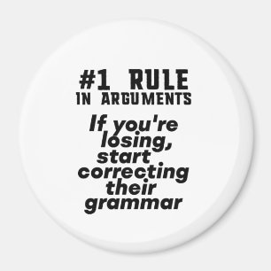 Lustigt humoristisk Grammar-citat - engelsk lärar Magnet