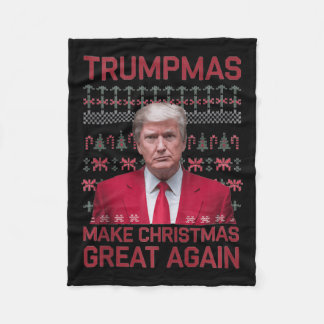 Lustigt humoristiska trumpmas Gör jul Underbar ige Fleecefilt