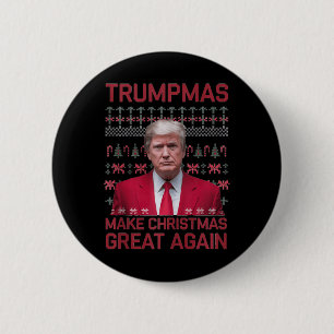 Lustigt humoristiska trumpmas Gör jul Underbar ige Knapp
