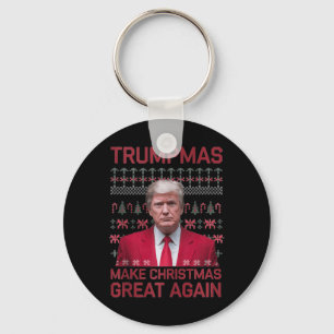 Lustigt humoristiska trumpmas Gör jul Underbar ige Nyckelring