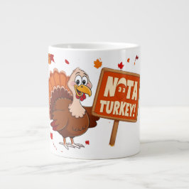 Lustigt Humous Cute Thanksgiving Turkiet Mugg Jumbo Mugg