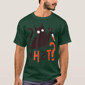 Lustigt Humous Murder Cat Knivar Vilken design 969 T Shirt