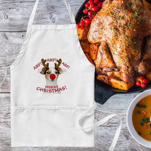 Lustigt, Hund älskare, jul, festlig Förkläde