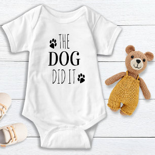 Lustigt Hund gjorde det Baby Bodykostym T Shirt