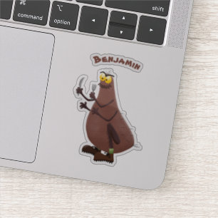 Lustigt hungrig ful loppa tecknad klistermärken