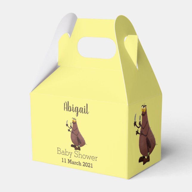 Lustigt hungrig ful loppa tecknad presentaskar (Framsidan Sidan)