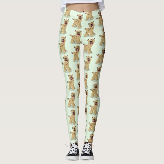 Lustigt hyena skrattande illustration av tecknaden leggings (Framsida)