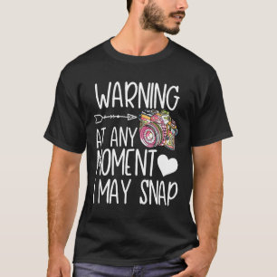 Lustigt i kan fästa fotofotona, presentkamera t shirt