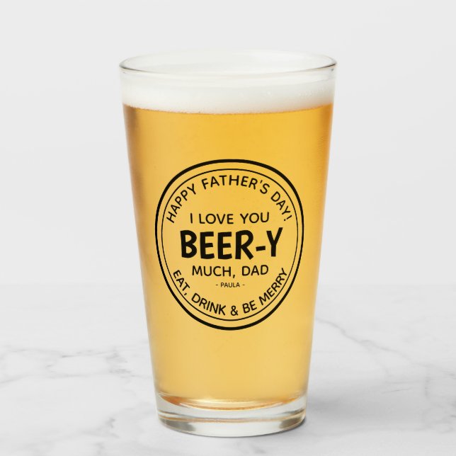 Lustigt i Kärlek Du "Beer-y" mycket, Pappa Glaskopp (Framsida fylld)