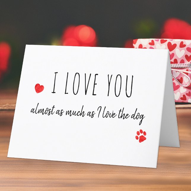Lustigt i Kärlek Du Hund Helgdag Card Helgkort (Skapare uppladdad)