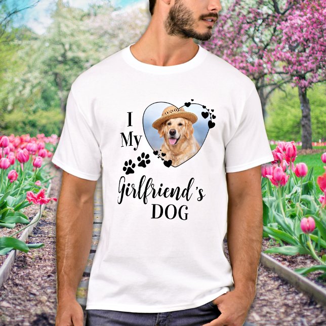 Lustigt i Kärlek Min flickväns Hund Cute Pet Photo T Shirt (Skapare uppladdad)