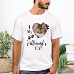 Lustigt i Kärlek, min flickväns katt, pute-foto T Shirt<br><div class="desc">Vem gör du verkligen kärlek? Din flickvän eller hennes katt! Ge den perfekt gåvan till din pojkvän i valentines day med den här konstiga skjortan! A måste ha för varje kattälskare, katt mamma och katt pappa! En roligt vrider på min flickvän Kärlek, skjortan citerar "I Kärlek My Girväns katt" ......</div>